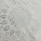 Preview: Orientalischer Designerteppich mit Ornament in grau anthrazit mit Glanzeffekt