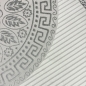 Preview: Orientalischer Designerteppich mit Ornament in grau anthrazit mit Glanzeffekt