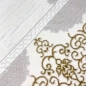 Preview: Orientalischer Designerteppich mit Ornament in weiß gold grau