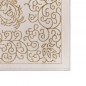 Preview: Teppich Creme Gold Ornament Design Wohnzimmer
