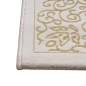Preview: Teppich Creme Gold Ornament Design Wohnzimmer