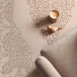 Preview: Teppich Beige Ornament Design wohnlich Wohnzimmer