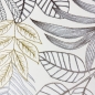 Preview: Moderner Kurzflorteppich Creme Blätterdesign mit Glanzoptik für Wohnzimmer Schlafzimmer und Flur