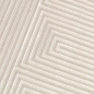 Preview: Moderner Kurzflorteppich Creme geometrisches Design mit Glanzstruktur für Wohnzimmer Schlafzimmer und Flur