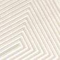 Preview: Moderner Kurzflorteppich Creme geometrisches Design mit Glanzstruktur für Wohnzimmer Schlafzimmer und Flur