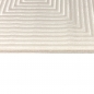 Preview: Moderner Kurzflorteppich Creme geometrisches Design mit Glanzstruktur für Wohnzimmer Schlafzimmer und Flur