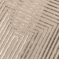 Preview: Moderner Wohnzimmerteppich pflegeleicht geometrisches Muster in Beige