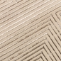 Preview: Moderner Wohnzimmerteppich pflegeleicht geometrisches Muster in Beige