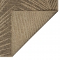 Preview: Hochwertiger In- und Outdoorteppich wetterfest im Blättermuster in Beige Braun