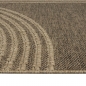 Preview: Moderner beige-brauner In- und Outdoor Teppich mit Bogenmuster
