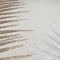 Preview: Creme Teppich mit Palmendesign und Glanz-Effekt Wohnzimmer