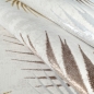 Preview: Creme Teppich mit Palmendesign und Glanz-Effekt Wohnzimmer