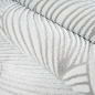 Preview: Teppich Silber Wellenmuster weich modern für Wohnzimmer