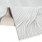 Preview: Teppich Silber Wellenmuster weich modern für Wohnzimmer