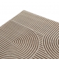 Preview: Teppich Beige Linien Muster modern Wohnzimmer