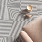 Preview: Teppich Grau Linien Design modern Wohnzimmer