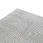 Preview: Teppich Grau Linien Design modern Wohnzimmer