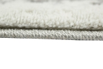 Preview: Teppich Kurzflor Designerteppich - Läufer 80x300 cm - in grau creme