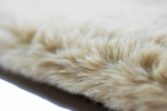 Preview: Teppich Kunstfellteppich Hochflor Faux Fur Hasenfell uni beige