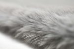 Preview: Teppich Kunstfellteppich Hochflor Faux Fur Hasenfell uni grau