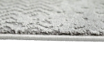 Preview: Wollteppich Designerteppich Teppich abstrakt aus Naturfasern in grau creme