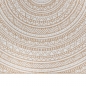 Preview: Ethno-Outdoor-Teppich Terrassenteppich rund in Beige und Weiß – Modern, robust und vielseitig