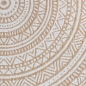 Preview: Ethno-Outdoor-Teppich Terrassenteppich rund in Beige und Weiß – Modern, robust und vielseitig