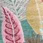 Preview: Moderner In- & Outdoor Teppich flachgewebt UV-beständig & robust mit Blattdesign Grün Rot Beige