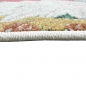Preview: Moderner In- & Outdoor Teppich flachgewebt UV-beständig & robust mit Blattdesign Grün Rot Beige