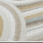 Preview: In- & Outdoor Teppich Linienmuster modern wetterfest & pflegeleicht creme bunt