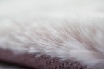 Preview: Teppich Kunstfellteppich Hochflor Faux Fur Hasenfell uni Farbe rosa