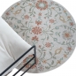 Preview: Teppich Outdoor Wohnzimmerteppich creme mit buntem Blumenmuster