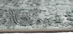 Preview: Teppich Paisley Muster - waschbar in Anthrazit Grau