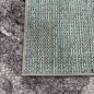 Preview: Moderner Wohnzimmer Teppich abstraktes Wellen Rauten Design marmoriert in blau grau - pflegeleicht