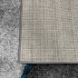 Preview: Moderner Wohnzimmer Teppich Wellen Design in blau grau anthrazit  - pflegeleicht