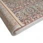 Preview: Teppich Creme Beige mit floralem Medaillon und ruhiger Bordüre