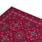 Preview: Teppich Rot mit geometrischen Medaillons und mehrteiliger Bordüre