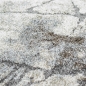 Preview: Moderner Teppich Creme Grau Marmor Design weich Wohnzimmer elegant
