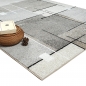 Preview: Moderner Teppich mit grafischem Muster in Beige, Grau und Creme – Eleganter Blickfang für jeden Raum