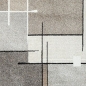 Preview: Moderner Teppich mit grafischem Muster in Beige, Grau und Creme – Eleganter Blickfang für jeden Raum