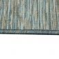 Preview: Teppich Modern Flachgewebe Küchenteppich Indoor Teppich Outdoor Teppich beidseitig nutzbar Farbe Blau Beige