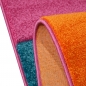 Preview: Kinderteppich Spielteppich Kinderzimmer Teppich Karo Muster Multicolour Rot Türkis Orange Creme Grün Pink