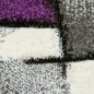 Preview: Designerteppich lila grau weiß