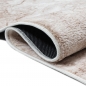 Preview: Modern-abstrakter Marmor Kurzflor Teppich Schlafzimmer beige