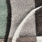 Preview: Designer Teppich Moderner Teppich Wohnzimmer Teppich Kurzflor Teppich mit Konturenschnitt Karo Muster Pastellfarben Grün Creme Beige Dunkelgrau
