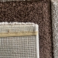 Preview: Designer Teppich Moderner Teppich Wohnzimmer Teppich Kurzflor Teppich mit Konturenschnitt Karo Muster Braun Beige Mocca