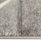 Preview: Designer Teppich Moderner Teppich Wohnzimmer Teppich Kurzflor Teppich mit Konturenschnitt Karo Muster Grau Weiss Schwarz