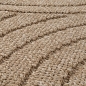 Preview: Teppich In- und Outdoor mit Kreislinien-Muster in Beige für moderne Wohn- und Außenbereiche
