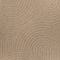 Preview: Teppich In- und Outdoor mit Kreislinien-Muster in Beige für moderne Wohn- und Außenbereiche