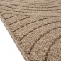Preview: Teppich In- und Outdoor mit Kreislinien-Muster in Beige für moderne Wohn- und Außenbereiche